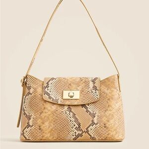 NWT j crew Edie shoulder bag in snake-embossed Italian leather